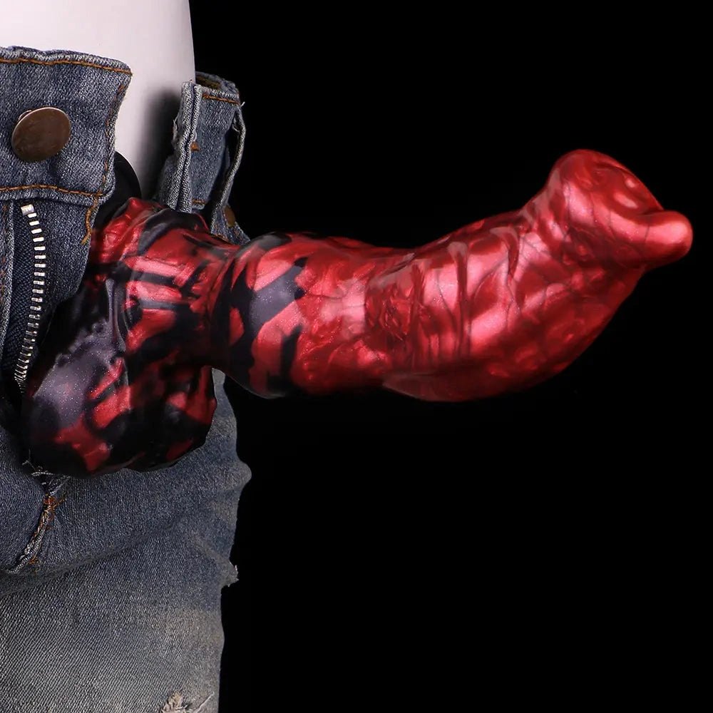 Red knotted dog dildo, photo 5