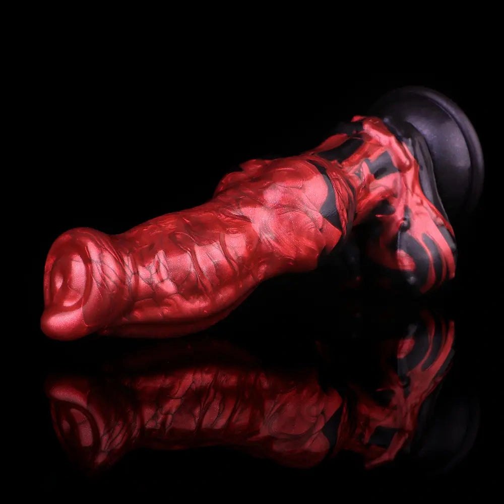 Red knotted dog dildo, photo 8