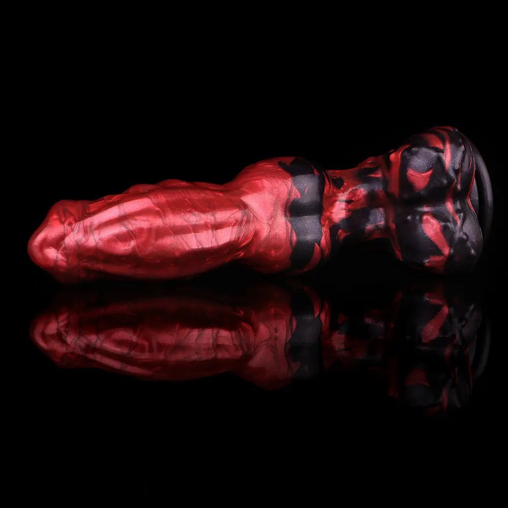 Red knotted dog dildo, photo 9