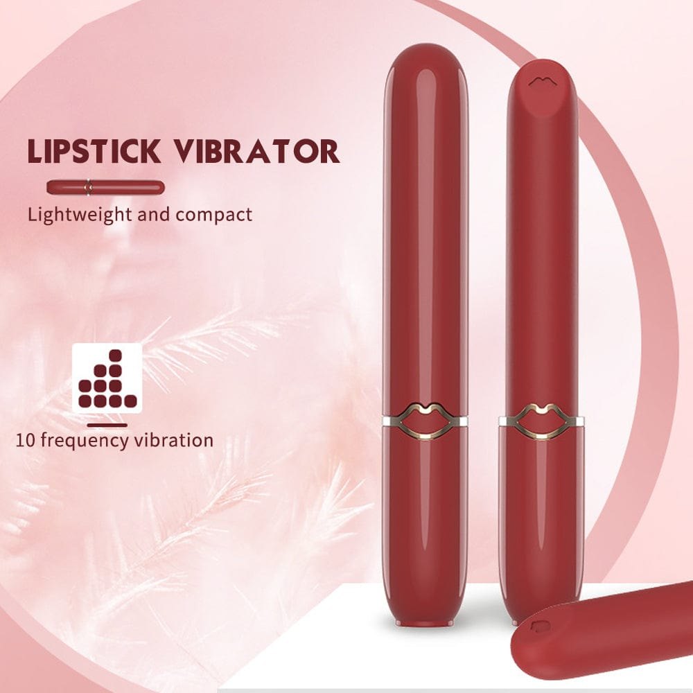 Red lipstick-shaped bullet vibrator, photo 2