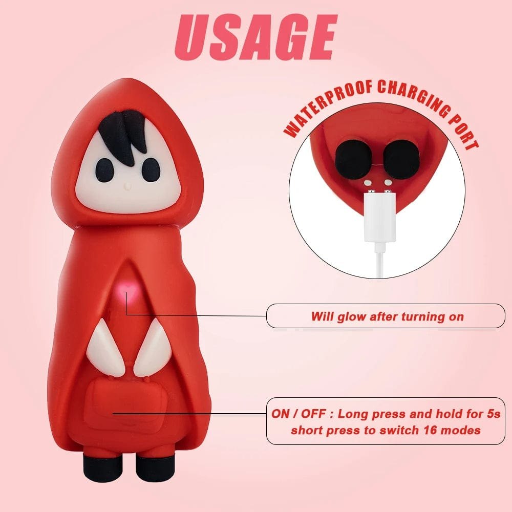 Red riding hood figure clit vibrator, photo 4