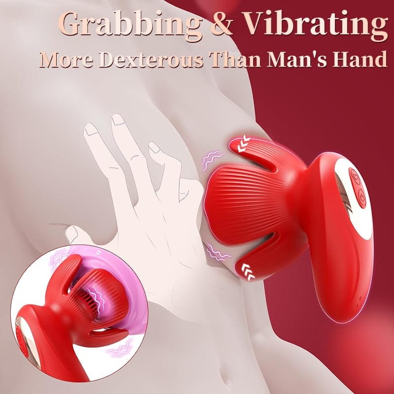 Red rose petal breast stimulator, photo 4