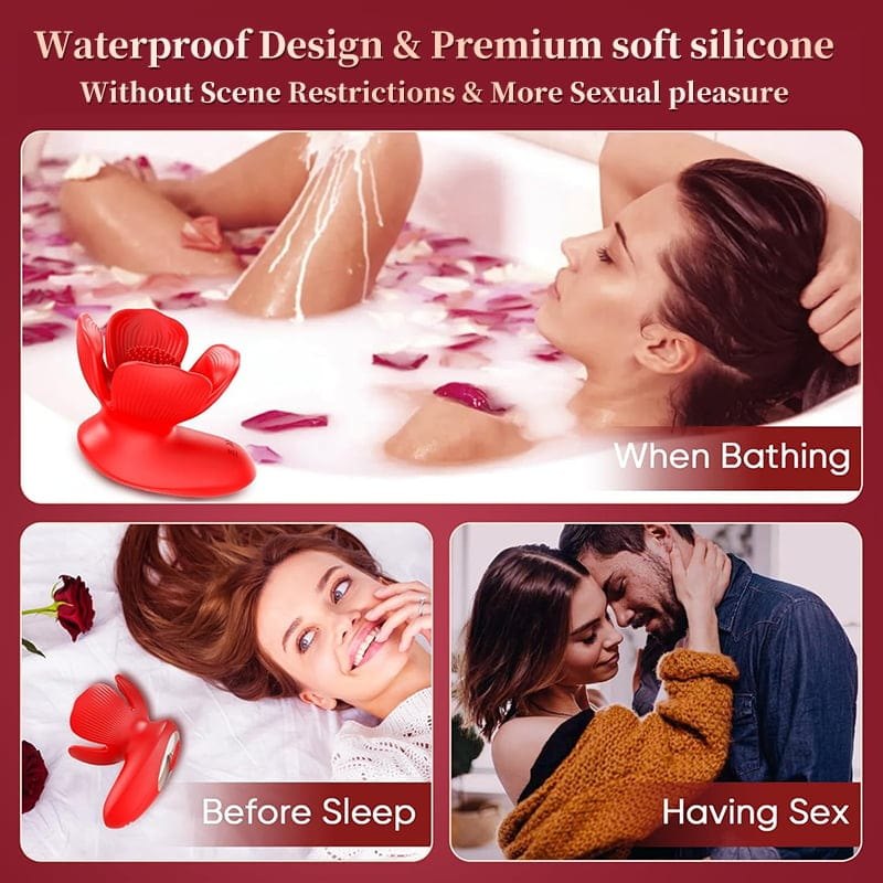 Red rose petal breast stimulator, photo 6