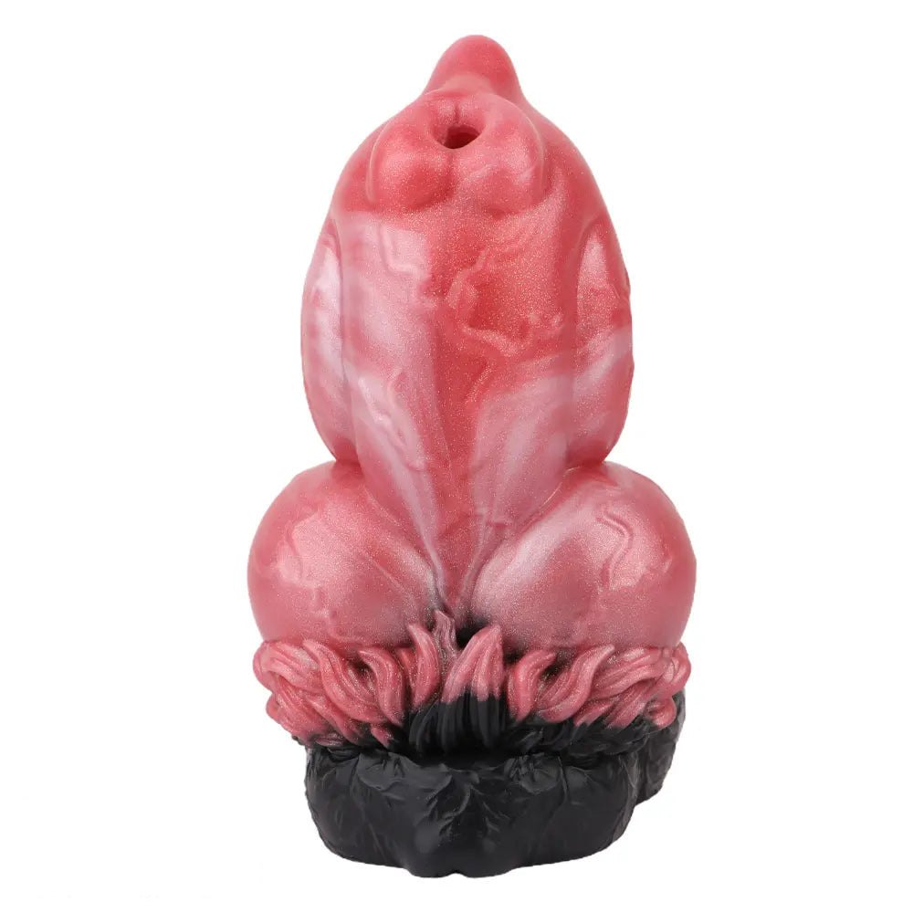 Red silicone animal knot dildo, photo 1