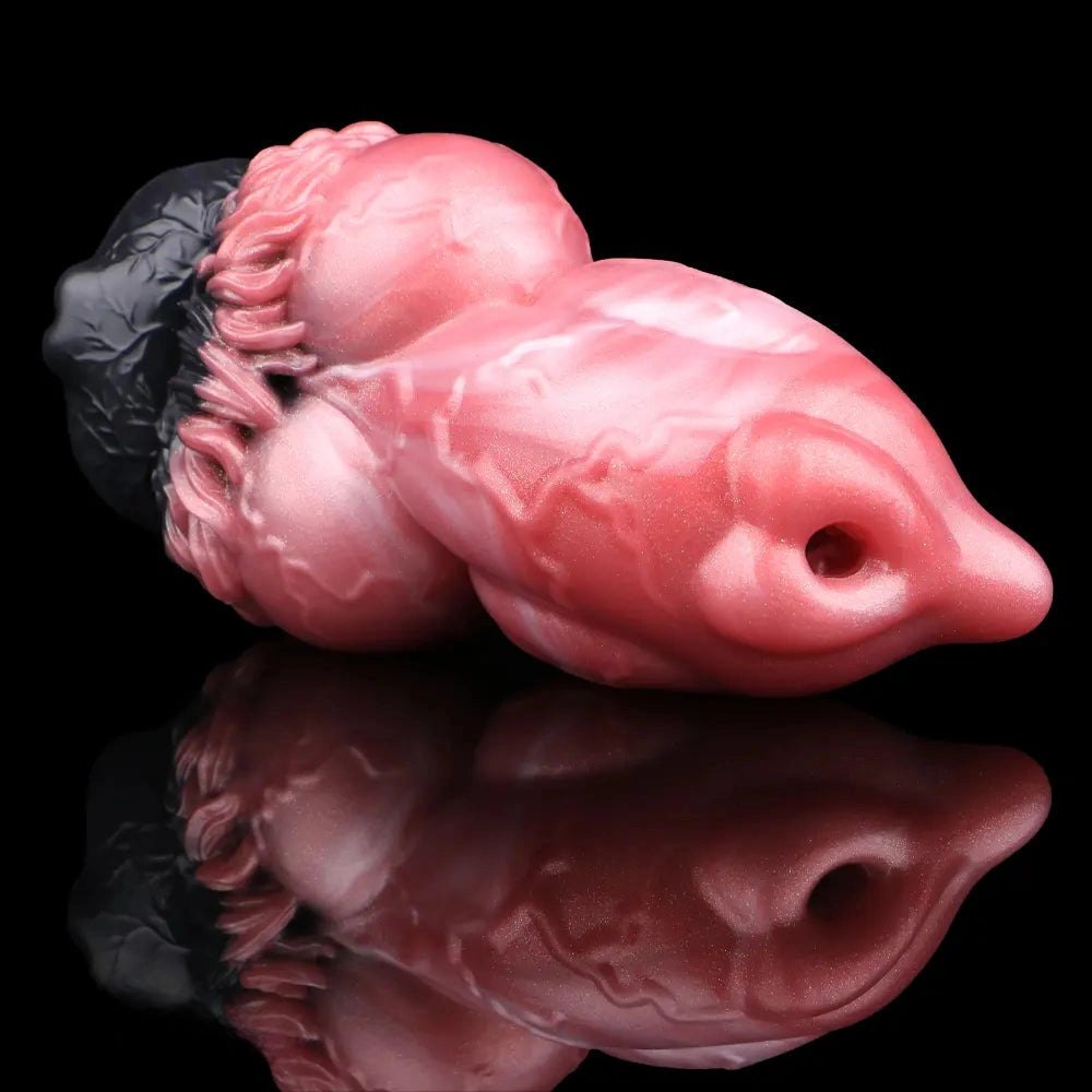 Red silicone animal knot dildo, photo 10