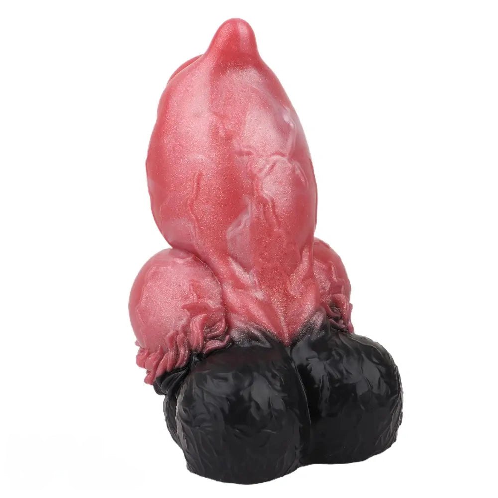 Red silicone animal knot dildo, photo 12