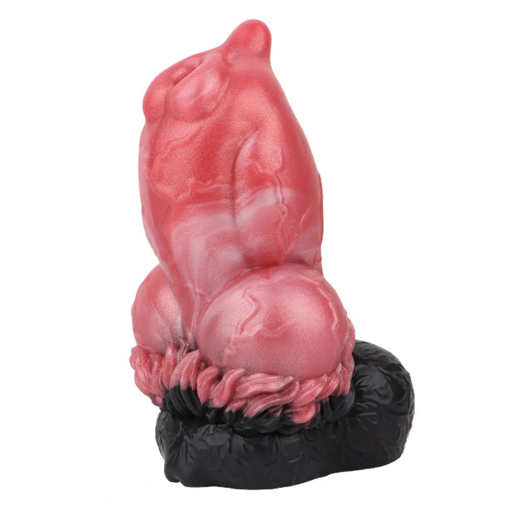 Red silicone animal knot dildo, photo 13