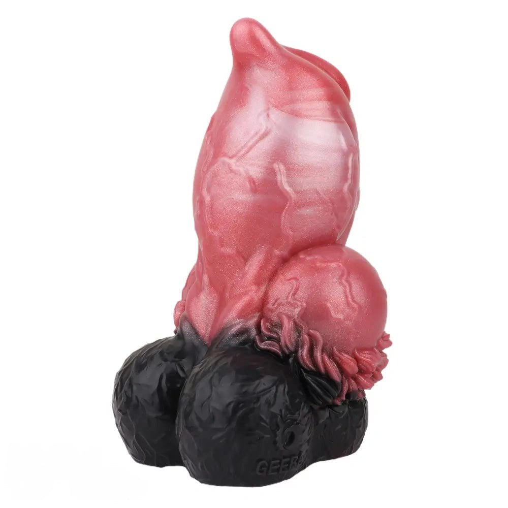 Red silicone animal knot dildo, photo 3