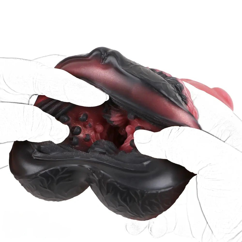 Red silicone animal knot dildo, photo 5