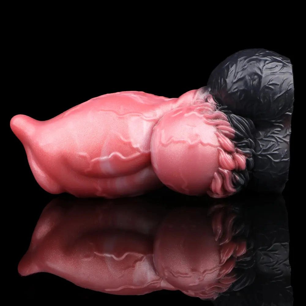 Red silicone animal knot dildo, photo 8