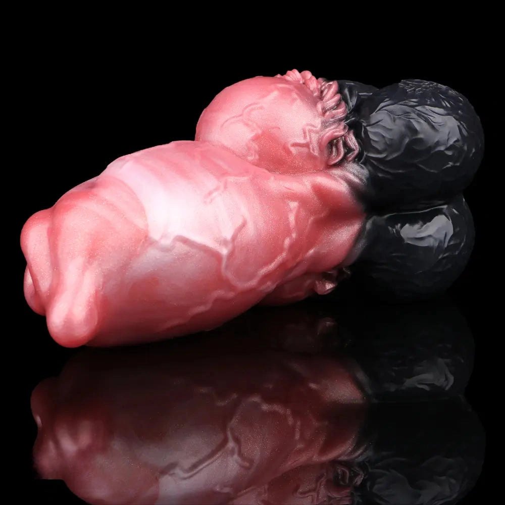 Red silicone animal knot dildo, photo 9
