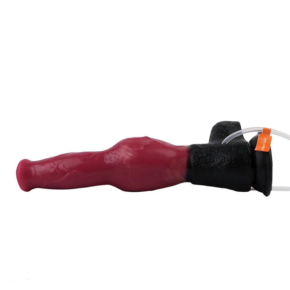 Red silicone animal knot dildo, photo 11