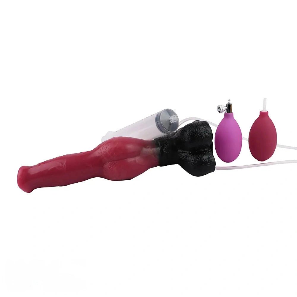 Red silicone animal knot dildo, photo 8