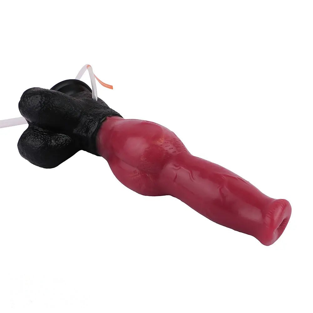 Red silicone animal knot dildo, photo 9