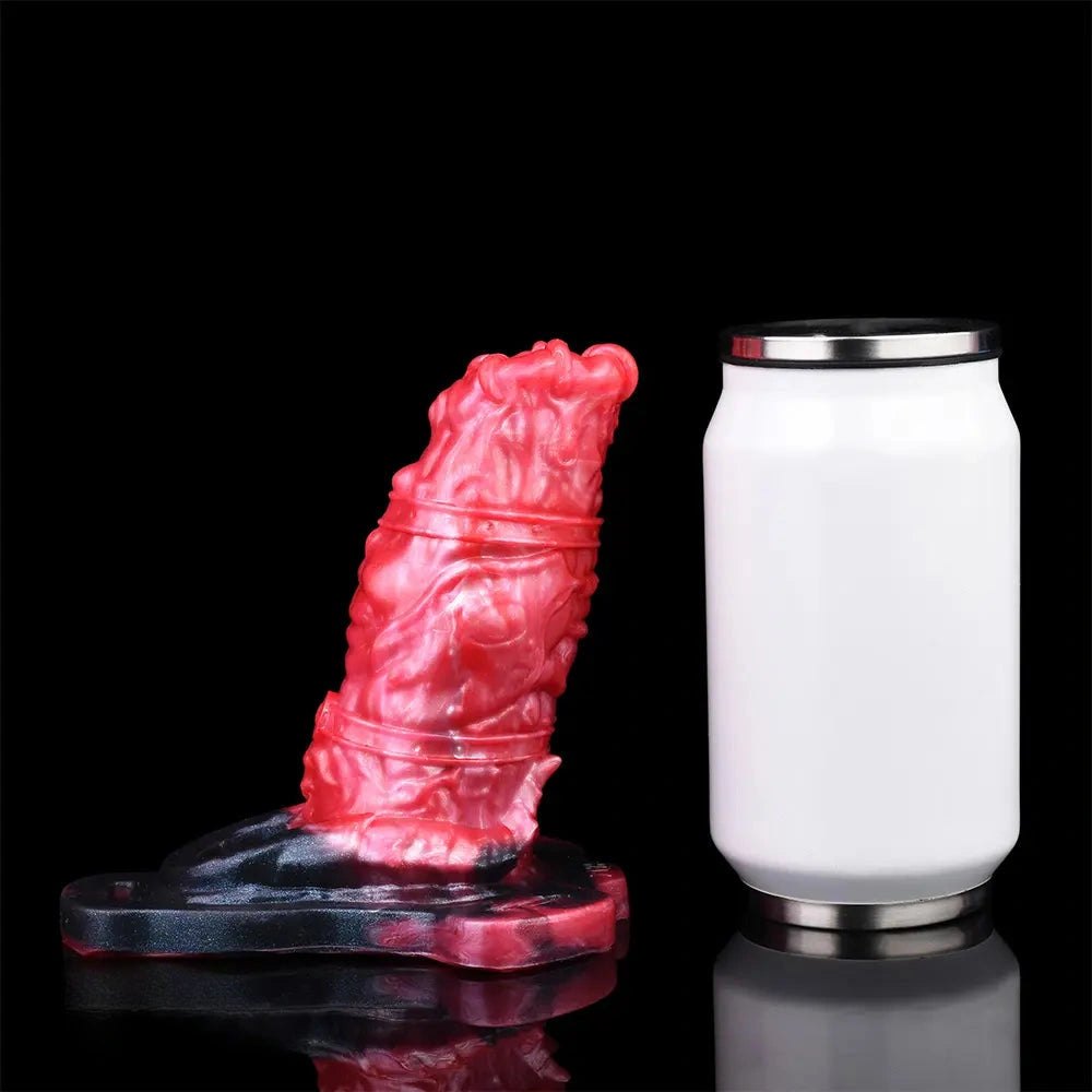 Red silicone realistic dildo, photo 13
