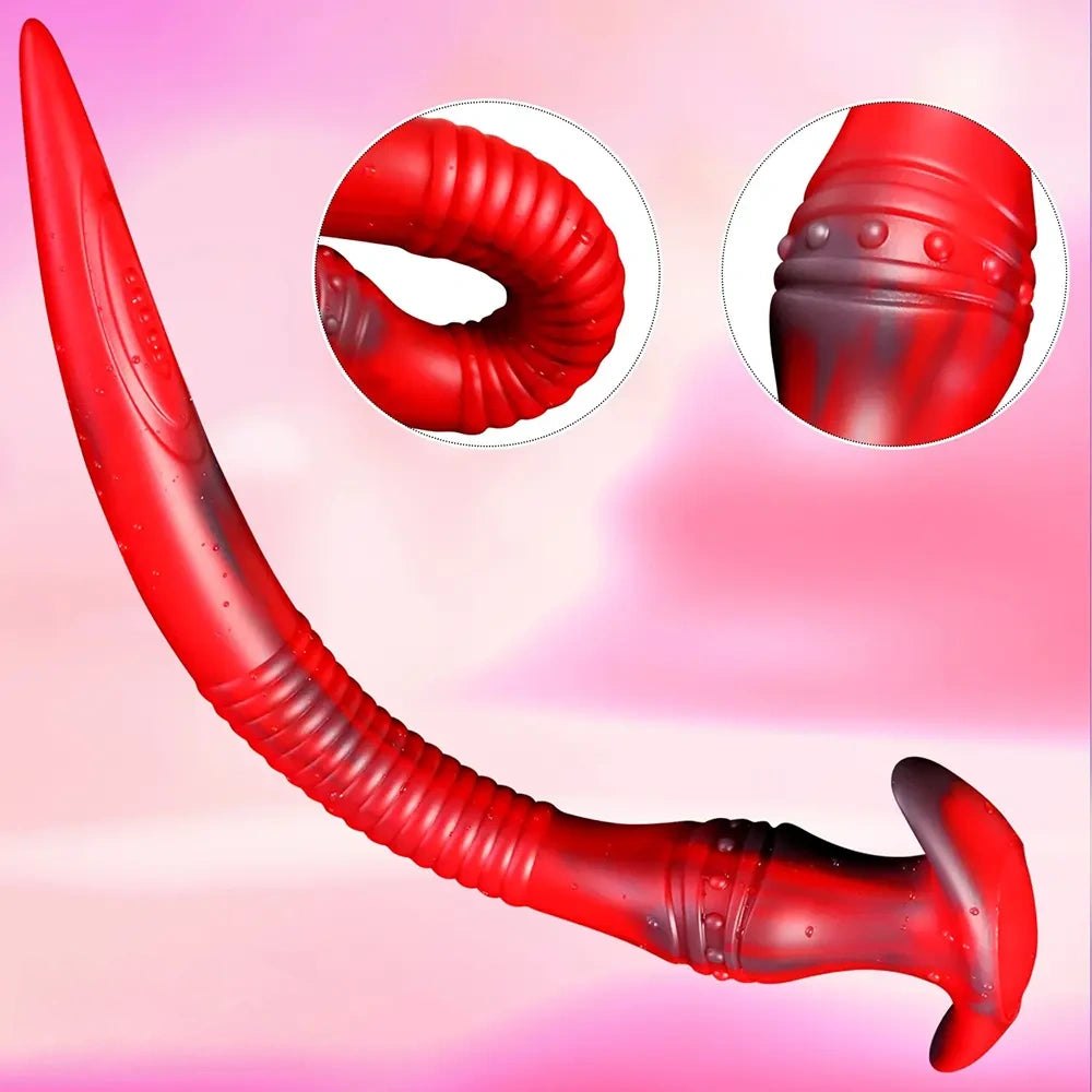 Red silicone tentacle fantasy dildo, photo 10