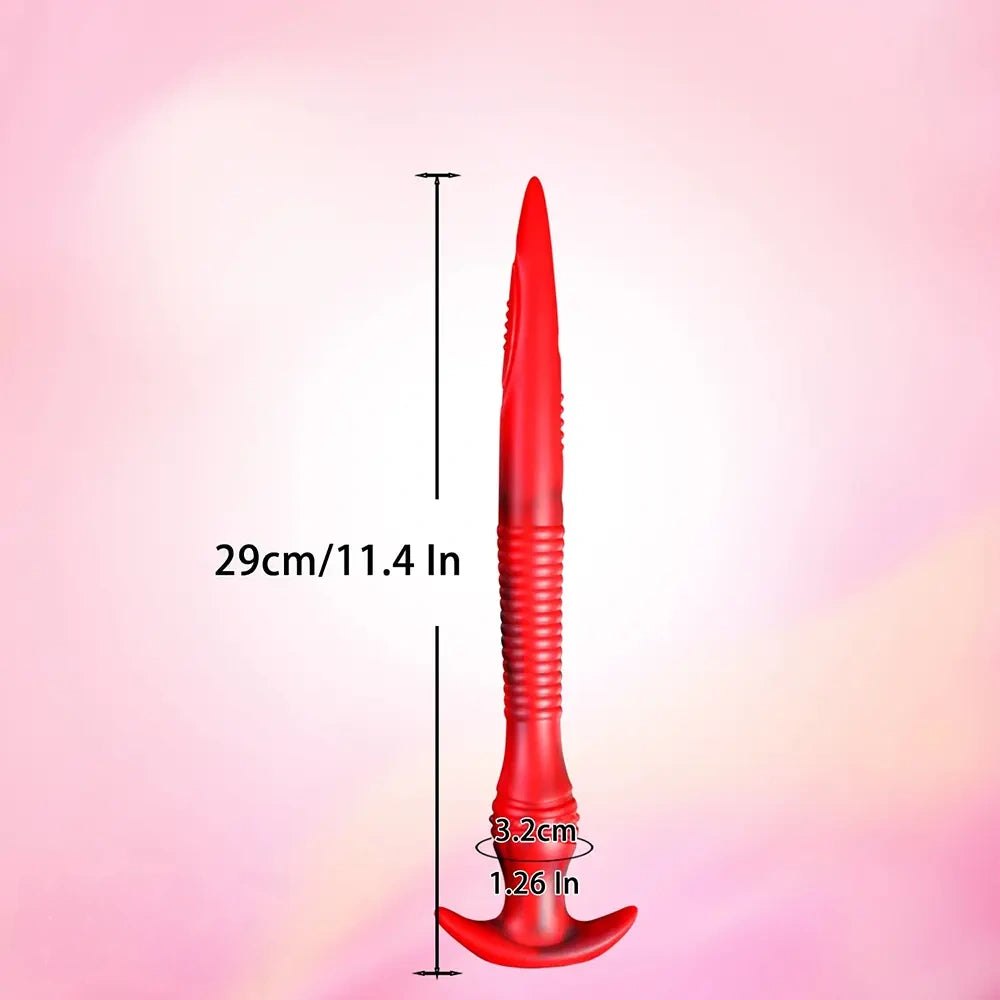 Red silicone tentacle fantasy dildo, photo 12
