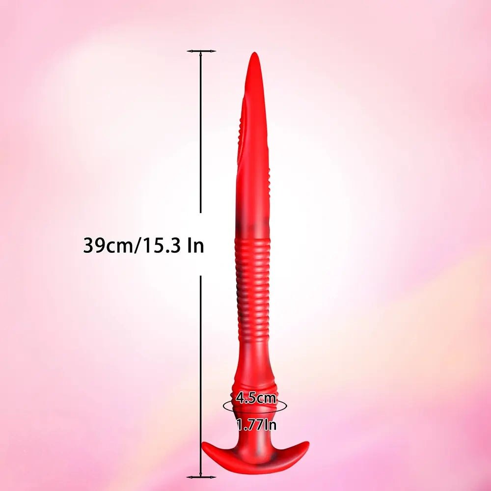 Red silicone tentacle fantasy dildo, photo 13