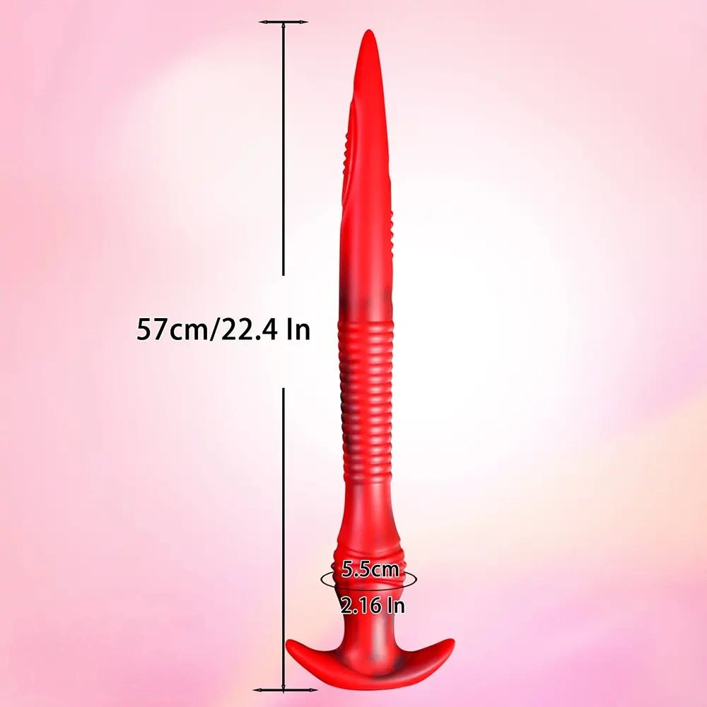 Red silicone tentacle fantasy dildo, photo 14