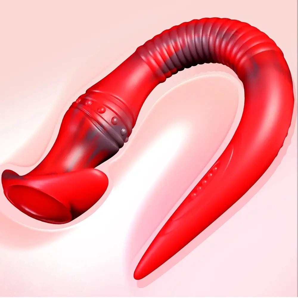 Red silicone tentacle fantasy dildo, photo 2
