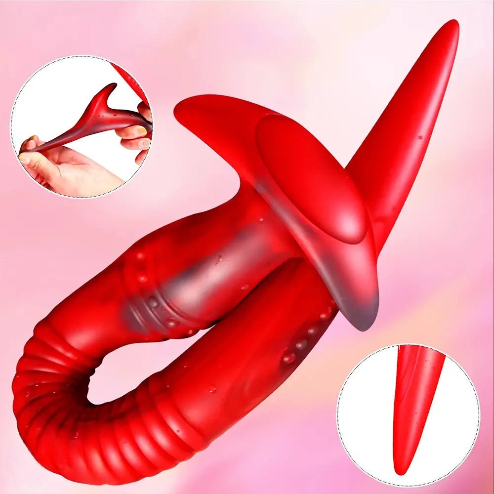 Red silicone tentacle fantasy dildo, photo 5