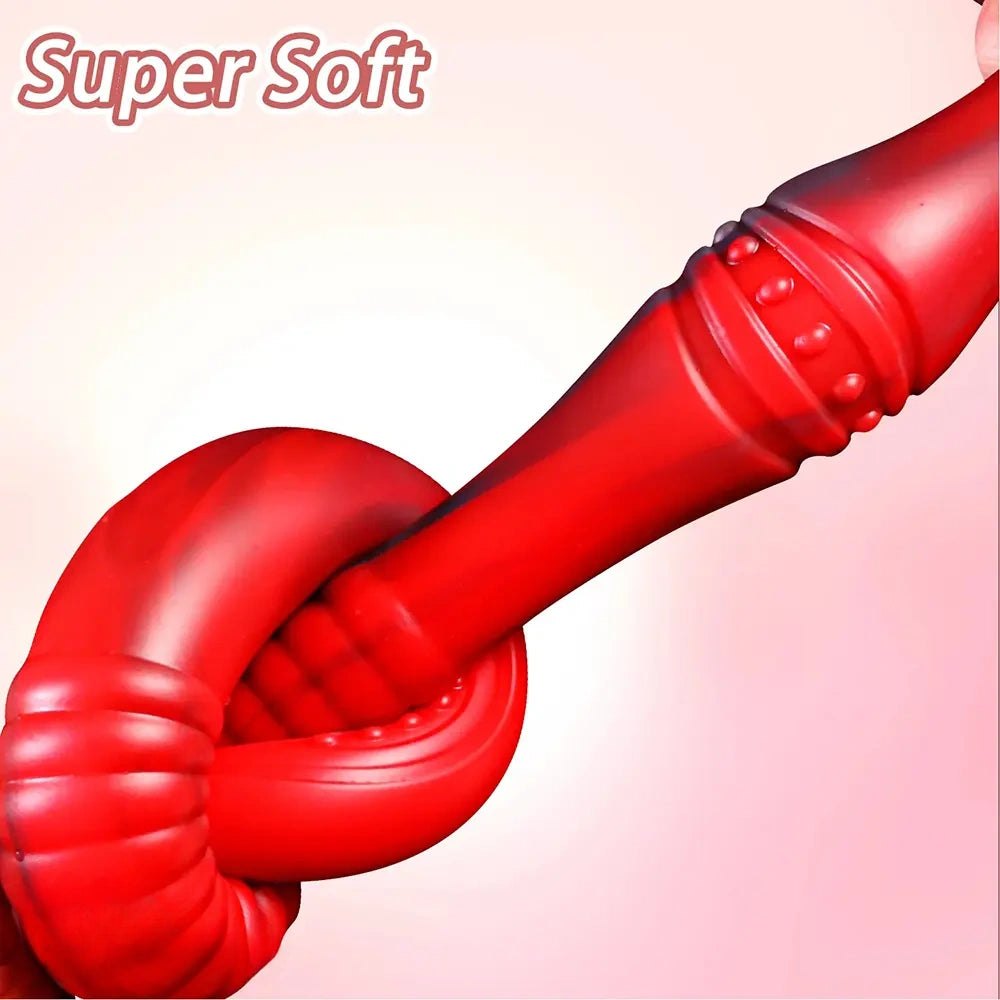 Red silicone tentacle fantasy dildo, photo 9