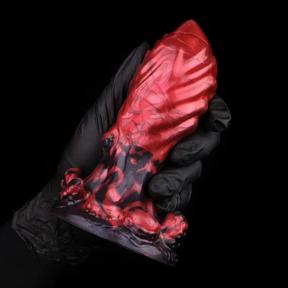 Red tentacle fantasy silicone dildo, photo 11