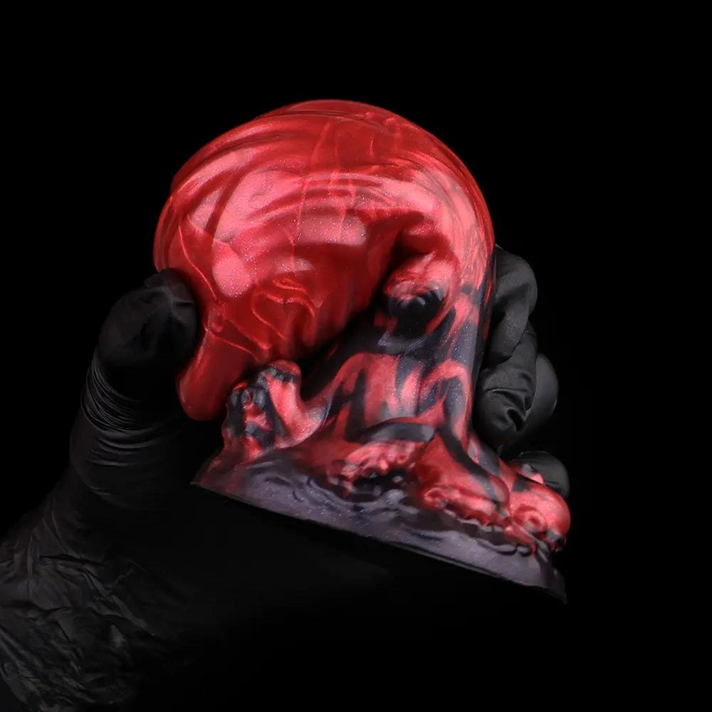 Red tentacle fantasy silicone dildo, photo 12