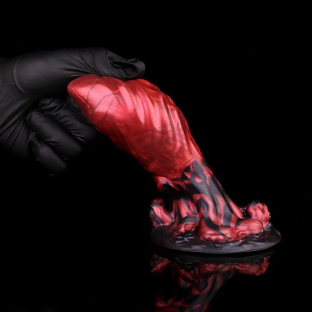 Red tentacle fantasy silicone dildo, photo 14