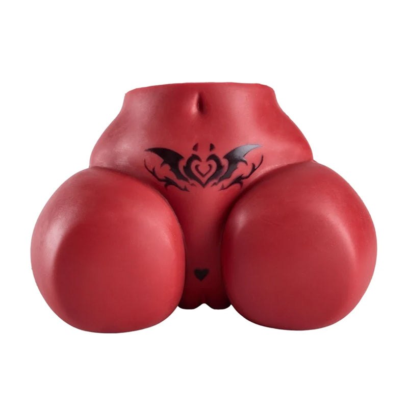 Red torso sex doll with tribal design, photo 1
