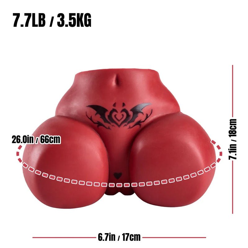 Red torso sex doll with tribal design, photo 2