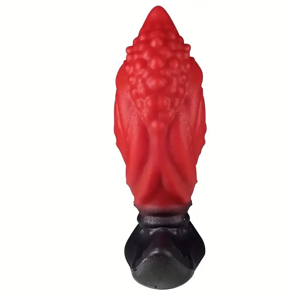 Red wearable liquid silicone anal plug, photo 10