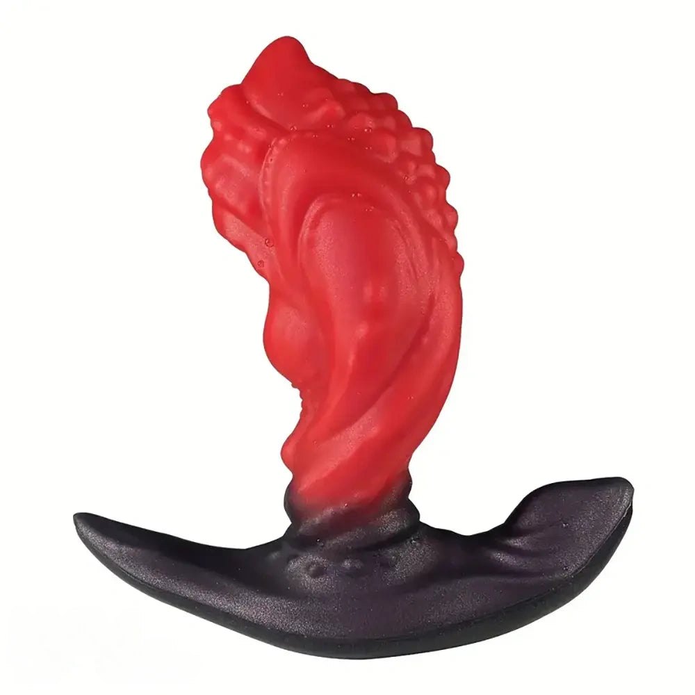 Red wearable liquid silicone anal plug, photo 2