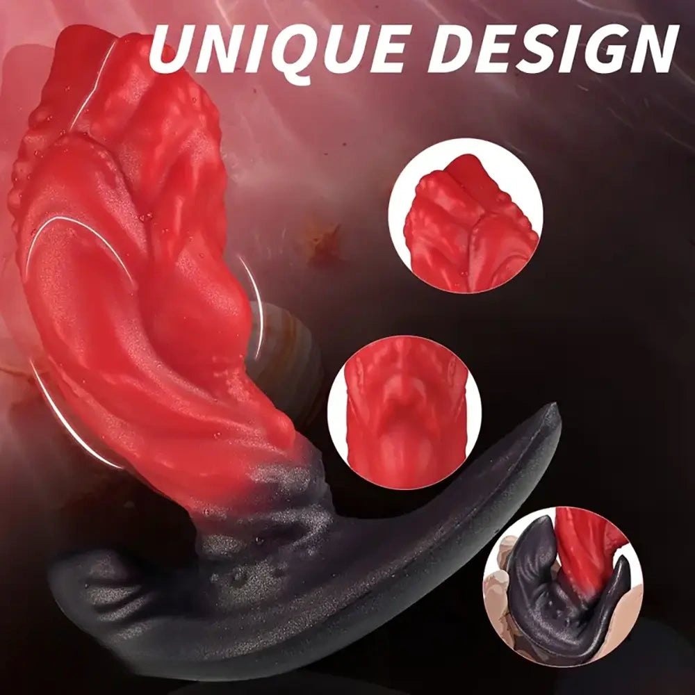 Red wearable liquid silicone anal plug, photo 8
