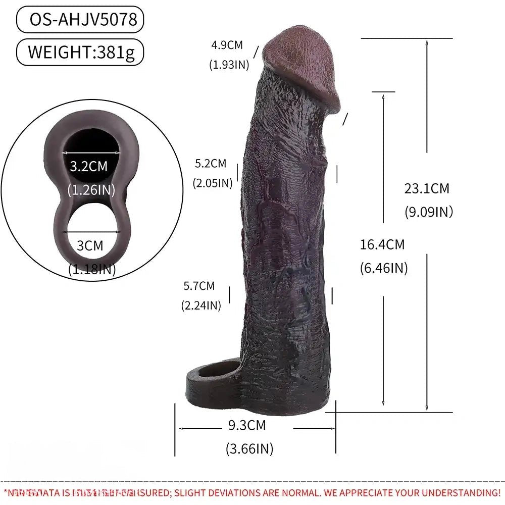 Coffee tone realistic dildo sleeve, photo 12