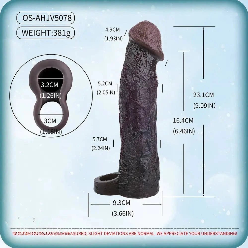 Coffee tone realistic dildo sleeve, photo 6
