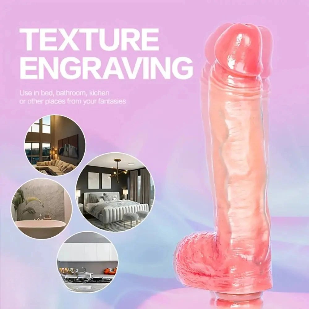 Flesh tone vibrating realistic dildo, photo 2