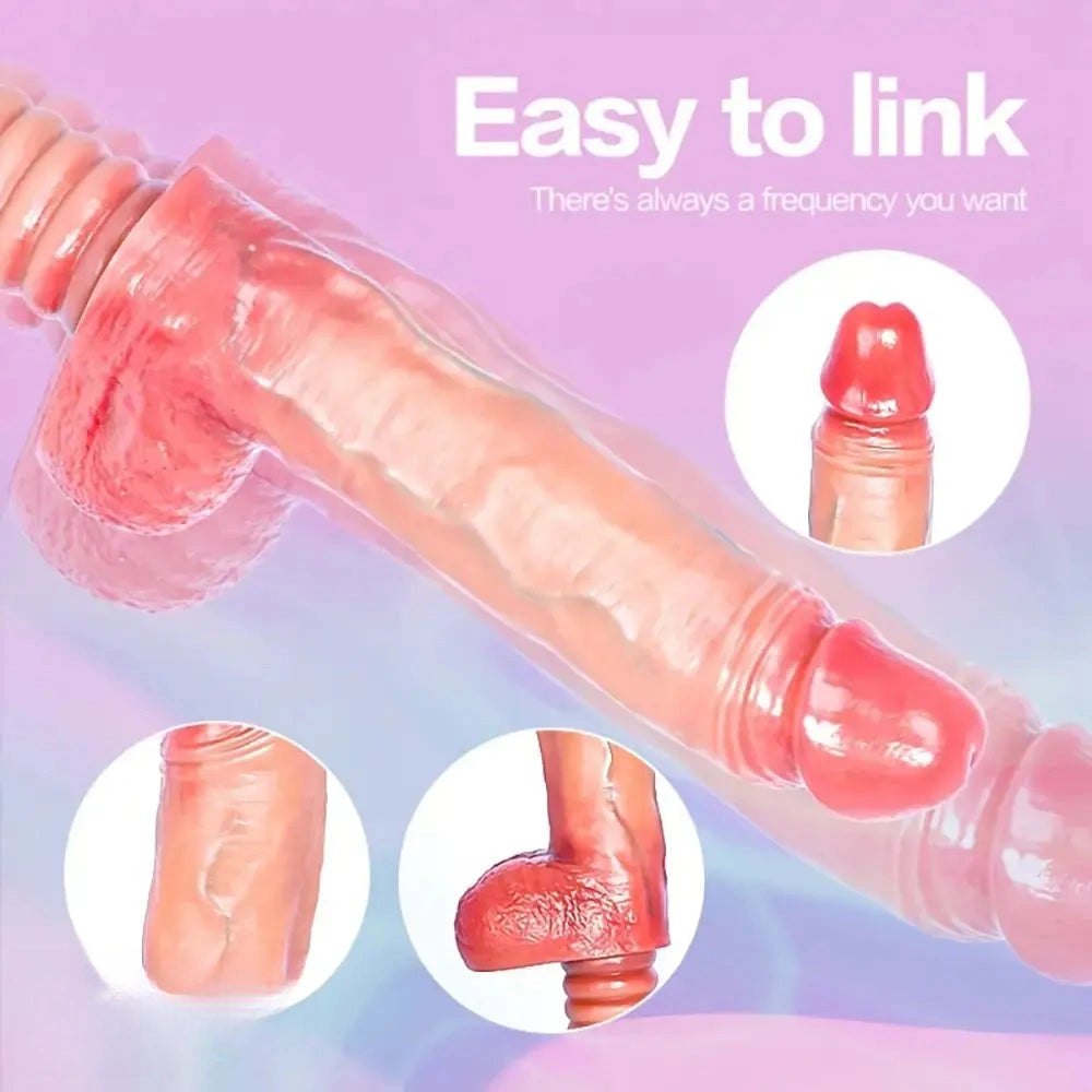 Flesh tone vibrating realistic dildo, photo 3