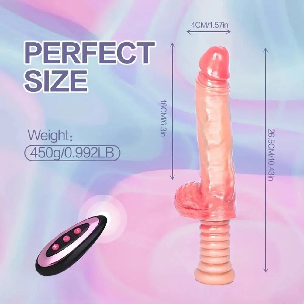 Flesh tone vibrating realistic dildo, photo 4