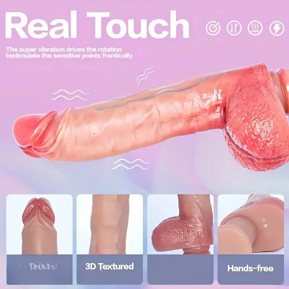 Flesh tone vibrating realistic dildo, photo 5