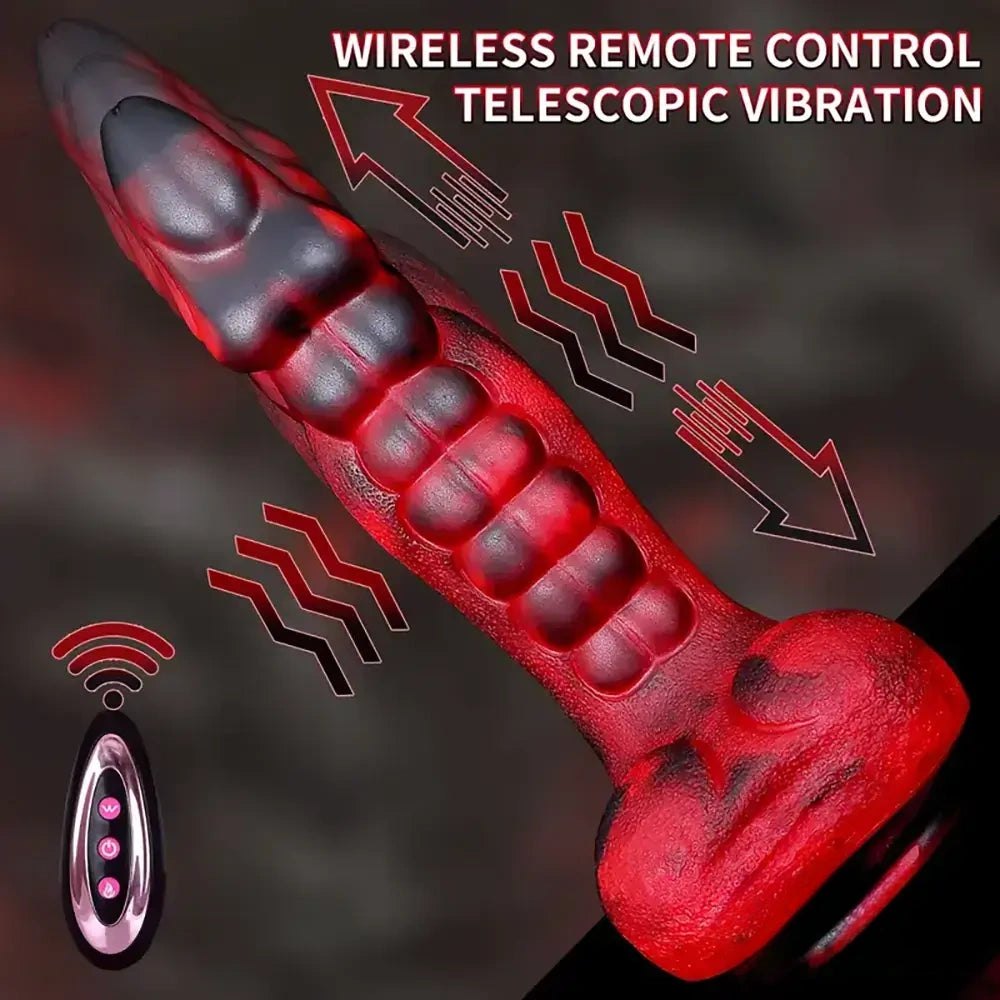 Colorful vibrating thrusting dildo remote, photo 1