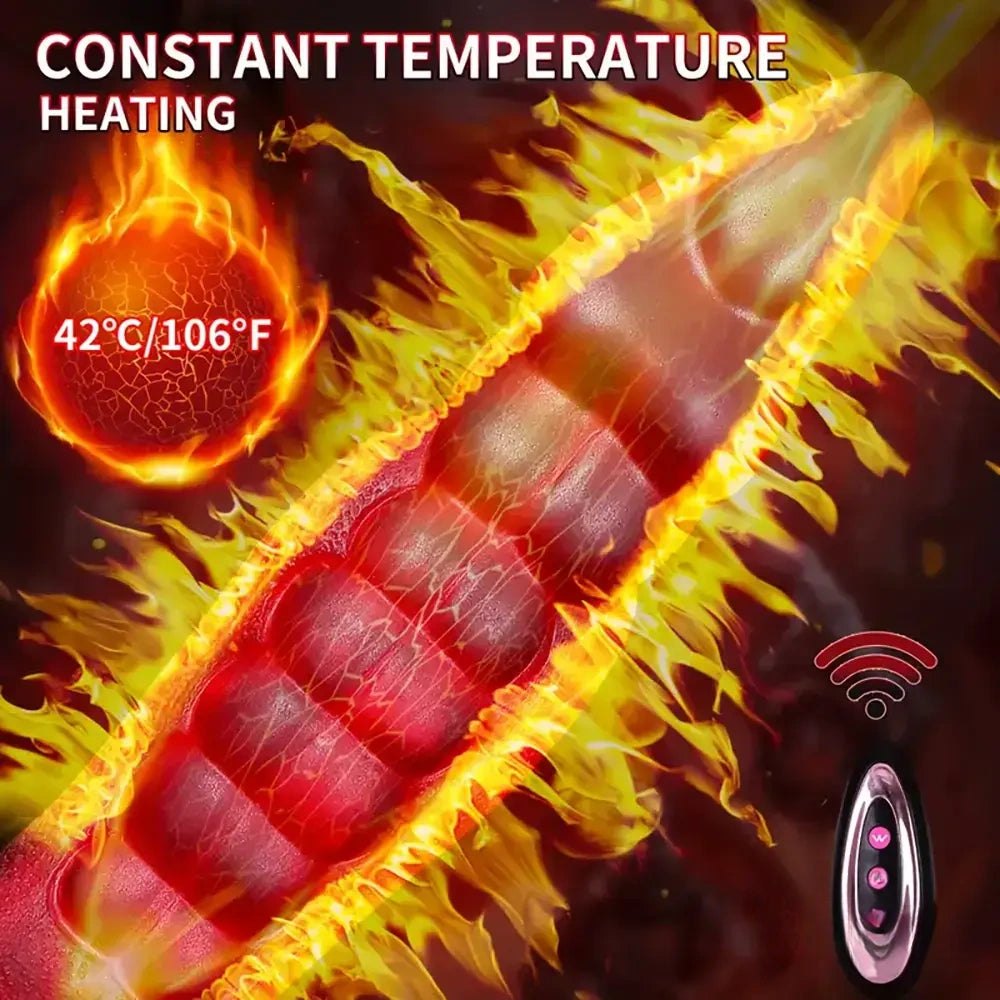 Colorful vibrating thrusting dildo remote, photo 3