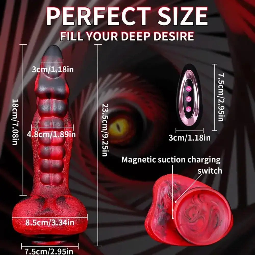 Colorful vibrating thrusting dildo remote, photo 7