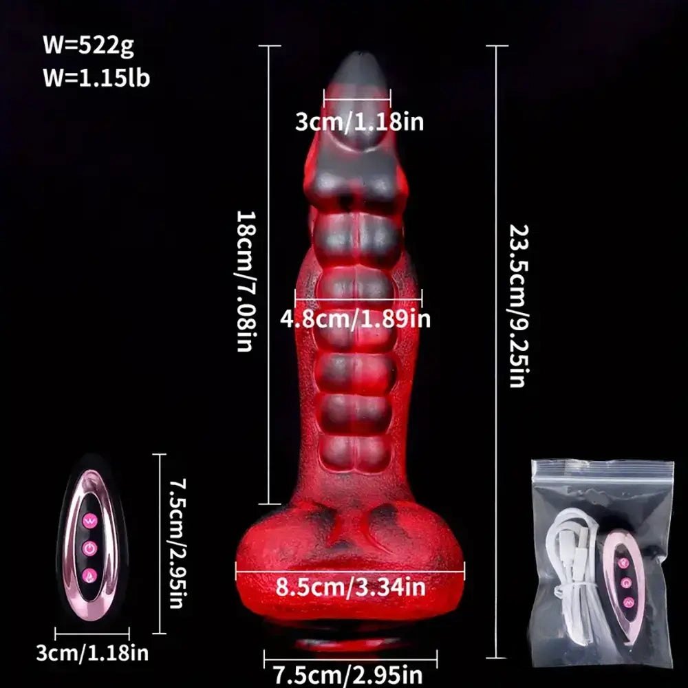 Colorful vibrating thrusting dildo remote, photo 9