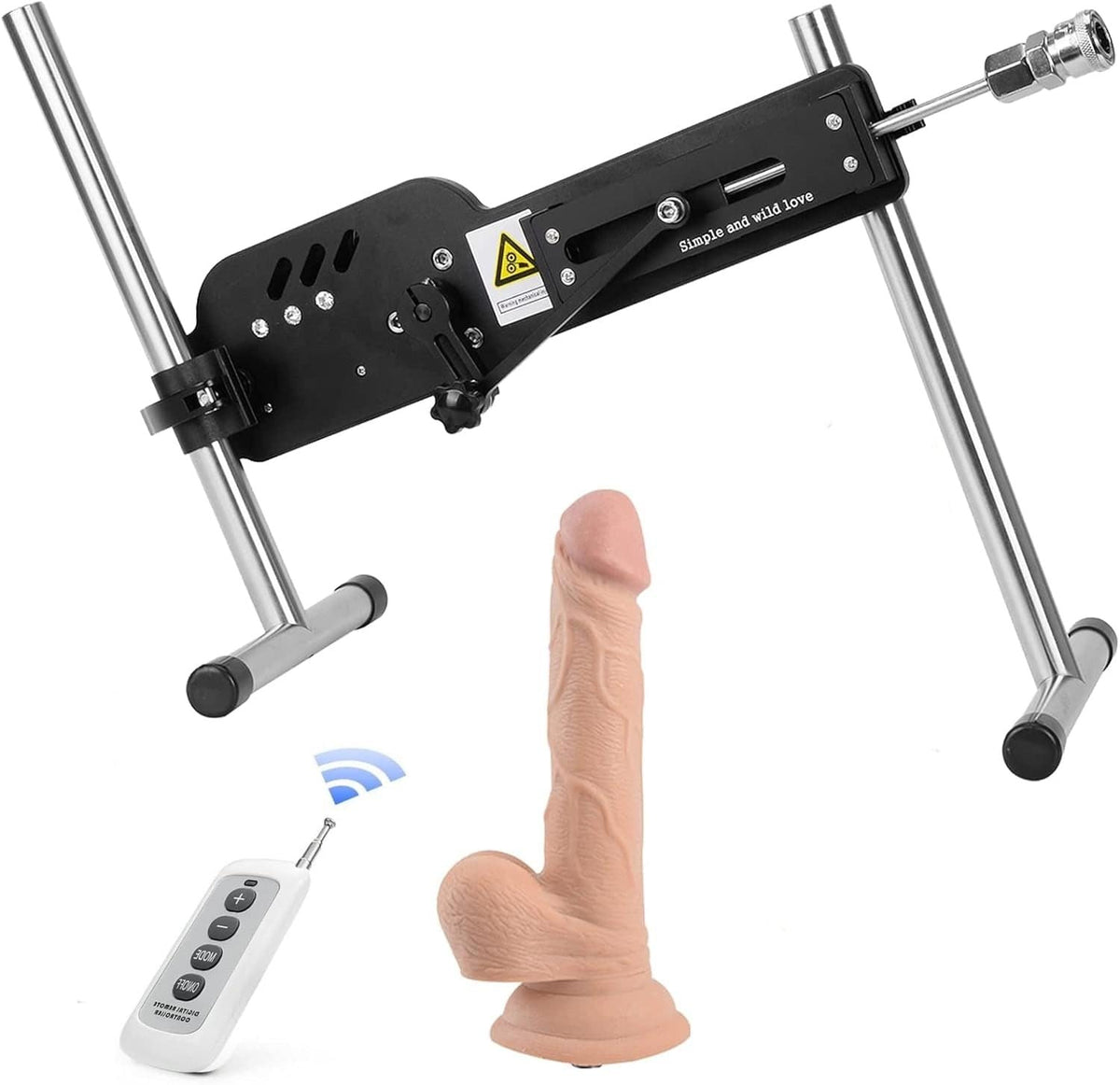 Black rechargeable thrusting sex machine, photo 10