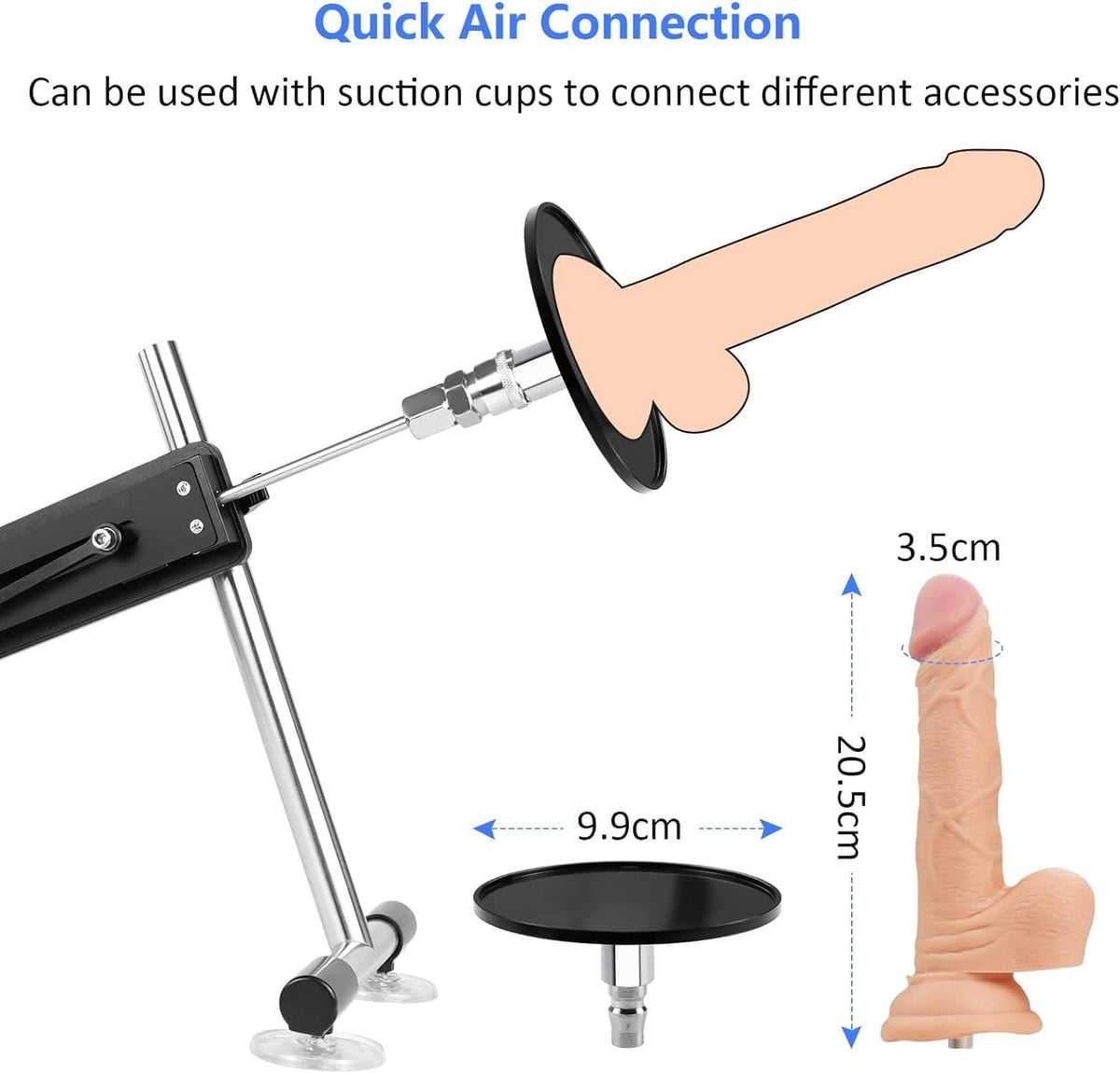 Black rechargeable thrusting sex machine, photo 7