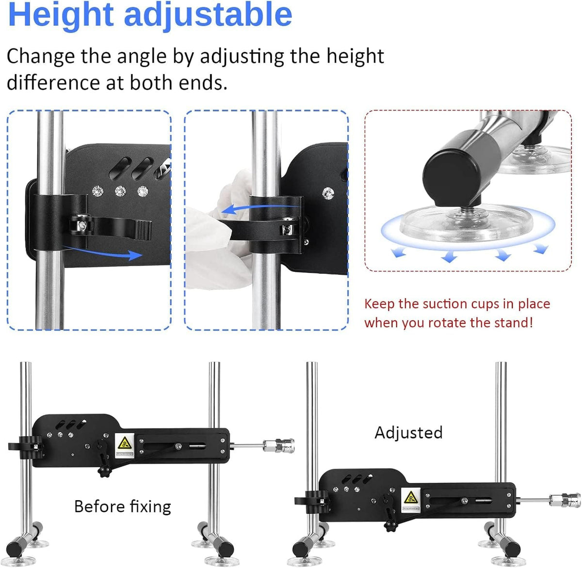 Black rechargeable thrusting sex machine, photo 8
