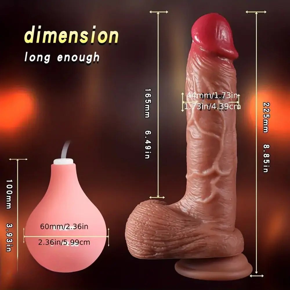 Brown silicone realistic vibrating dildo, photo 4