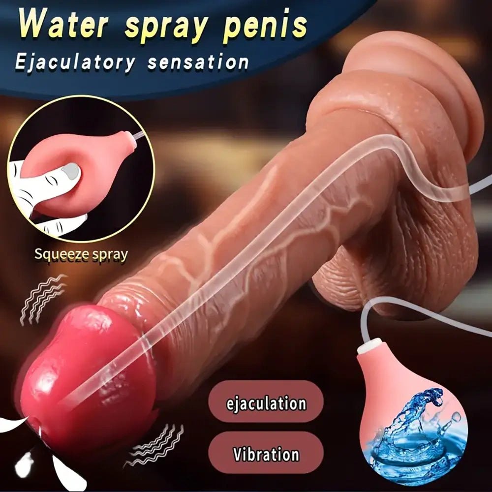 Brown silicone realistic vibrating dildo, photo 6