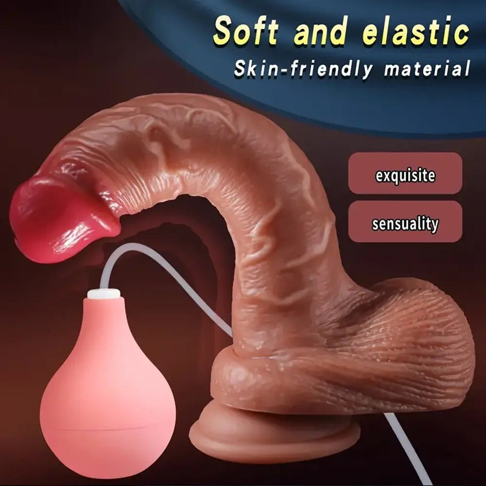 Brown silicone realistic vibrating dildo, photo 7